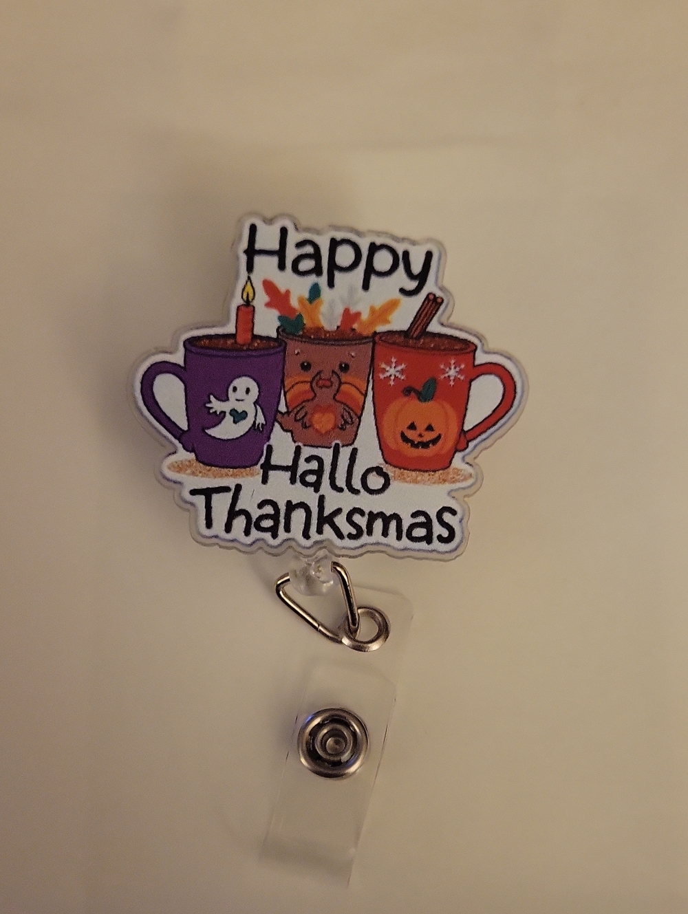 4/$25 Hallo- Thanksmas Badge Reel